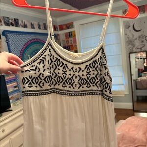 Chic White and Black Patterned Camisole
